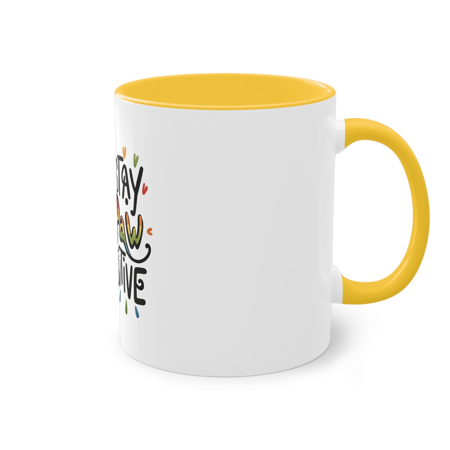 "Rainbow Love: Stay PawSitive" - Two Tone Mug