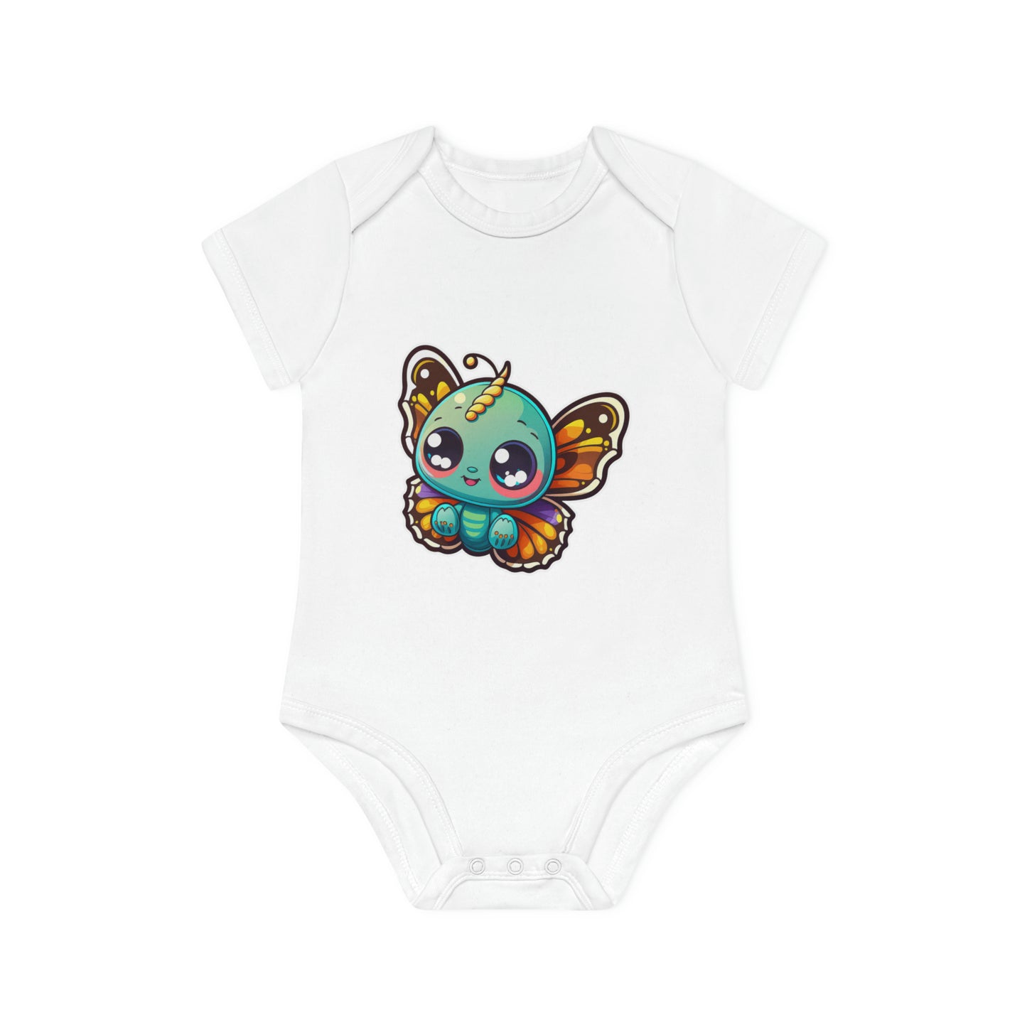 "Budding Beauty: Baby Organic Short Sleeve Bod- Baby Organic Short Sleeve Bodysuit