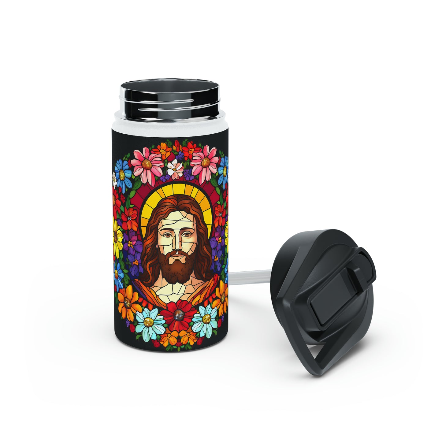 "Jesus - Flowers" - Stainless Steel Tumbler