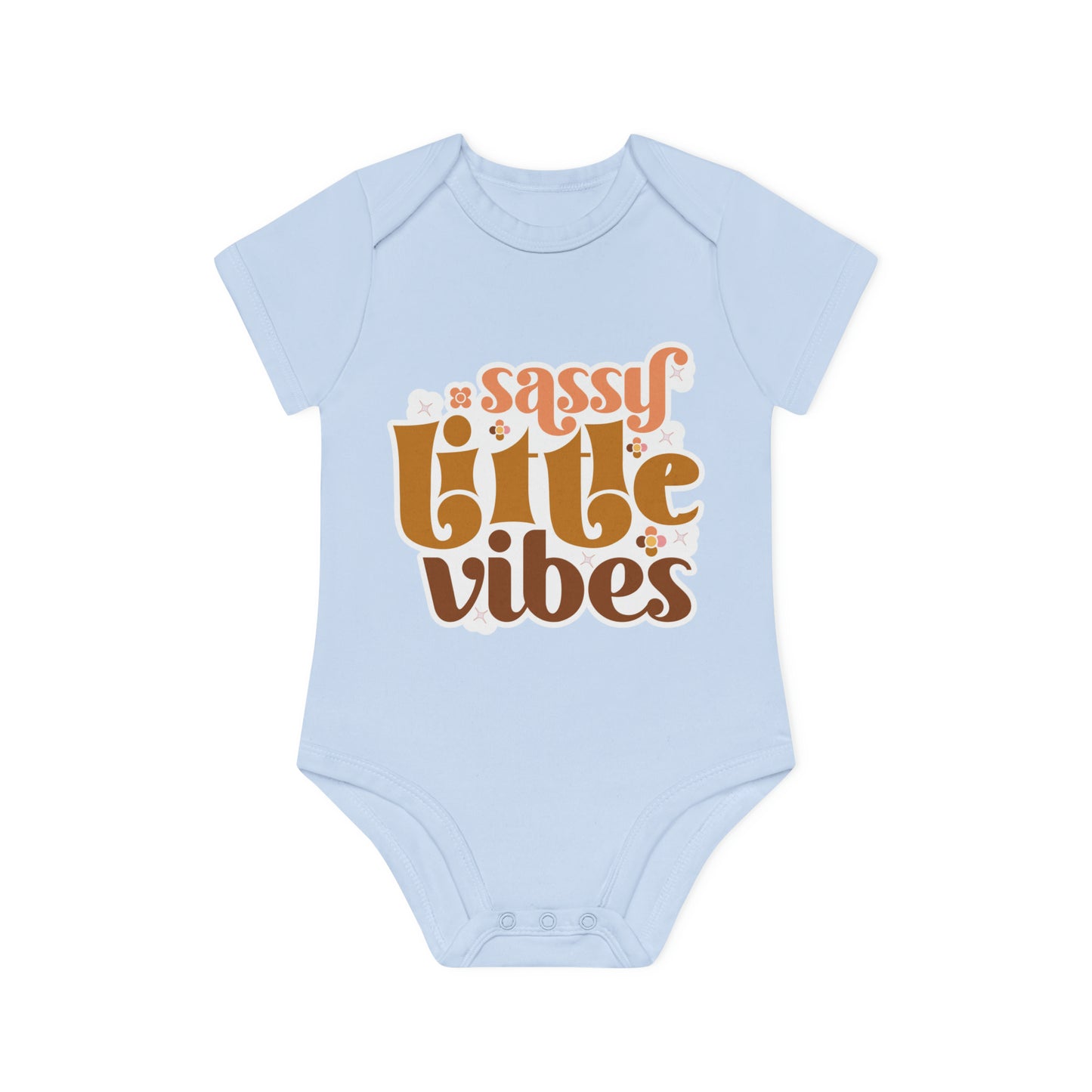 "Sassy Little Vibes" - Baby Organic Short Sleeve Bodysuit