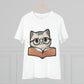 "Bookworm Bliss" Kitty Graphic Tee: Perfect Gift for Book/Kitty Lovers - T-Shirt