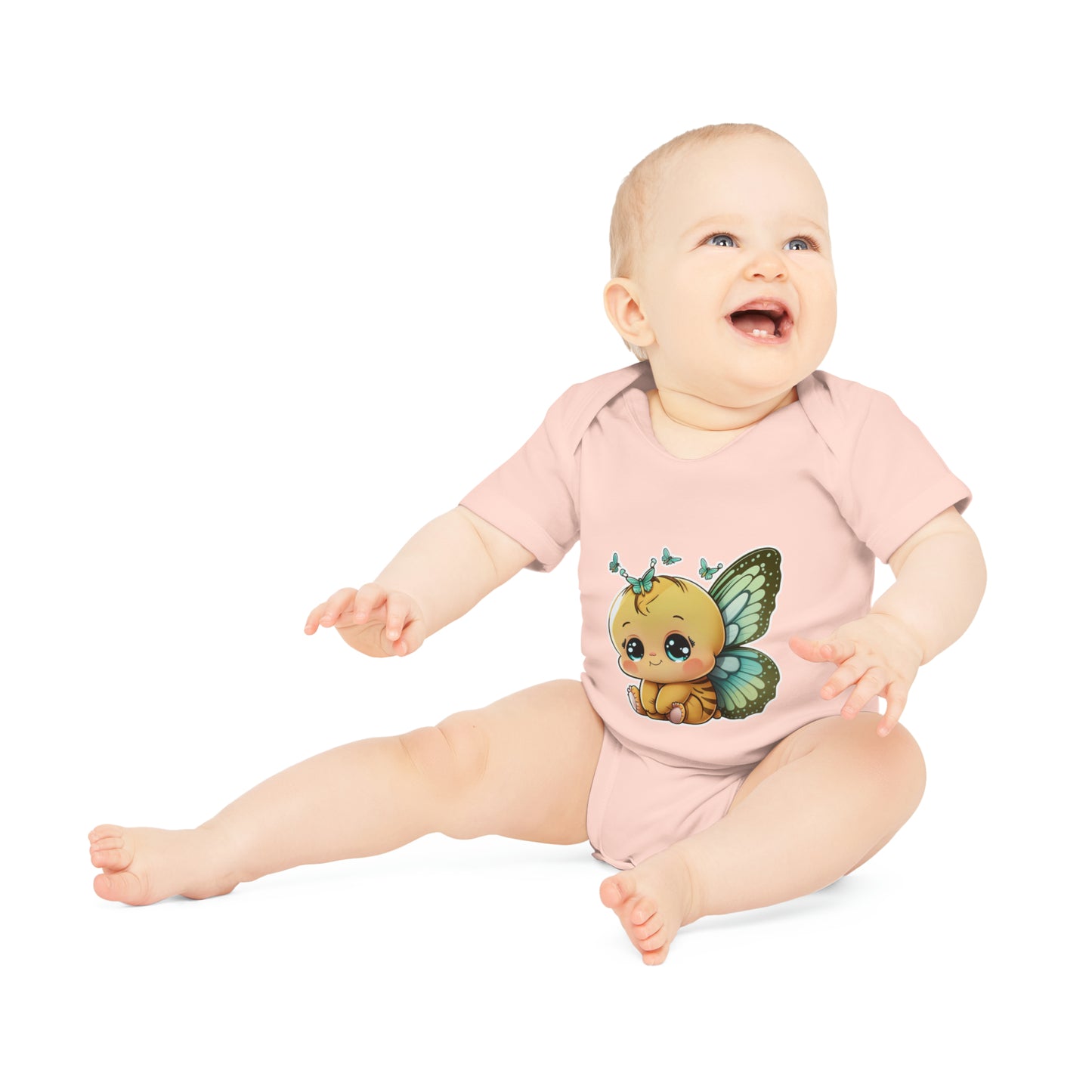 "Organic Cutie: Baby Short Sleeve Bod- Baby Organic Short Sleeve Bodysuit