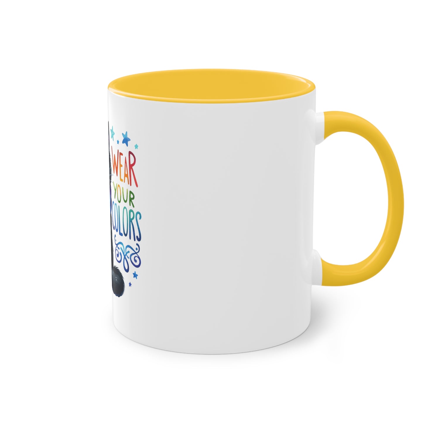 "Rainbow Pride Celebrate Love" - Two Tone Mug