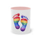 "Rainbow Love: Footprints" - Two Tone Mug