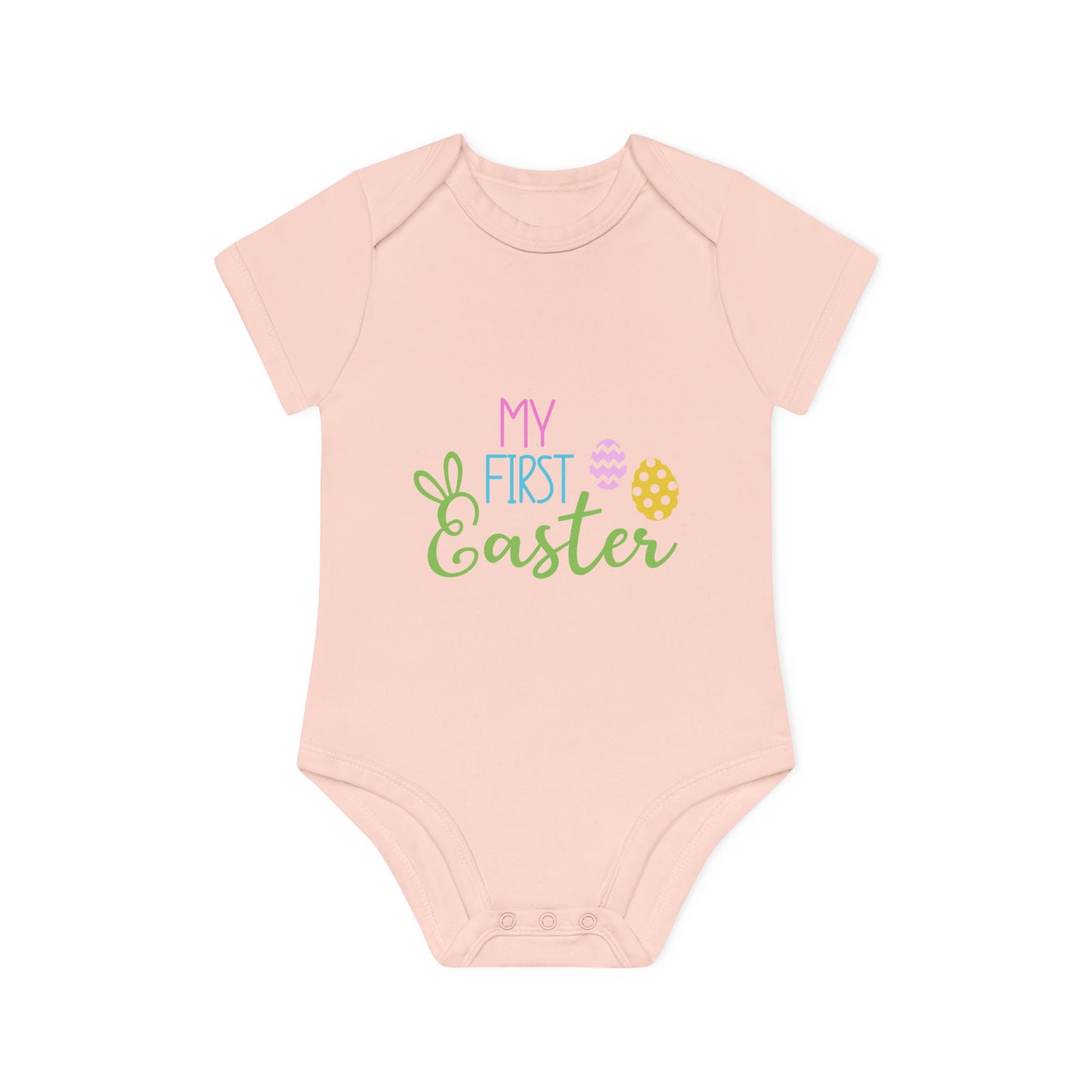 "My First Easter" - Baby Organic Short Sleeve Bodysuit