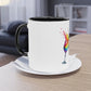 "Rainbow Pride Celebrate Love" - Two Tone Mug