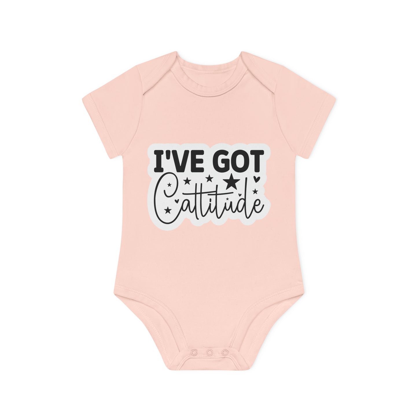 "I've got Cattitude" - Baby Organic Short Sleeve Bodysuit