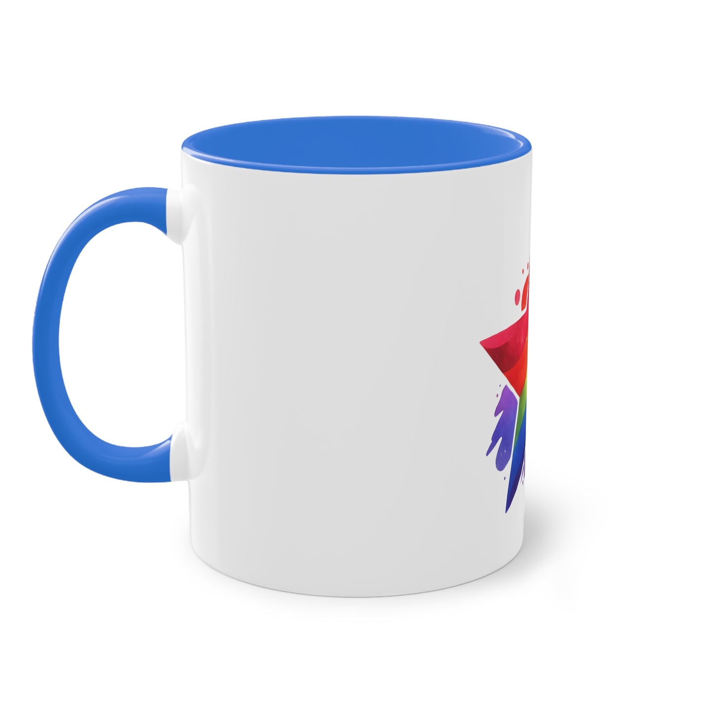 "Rainbow Pride Star" - Two Tone Mug