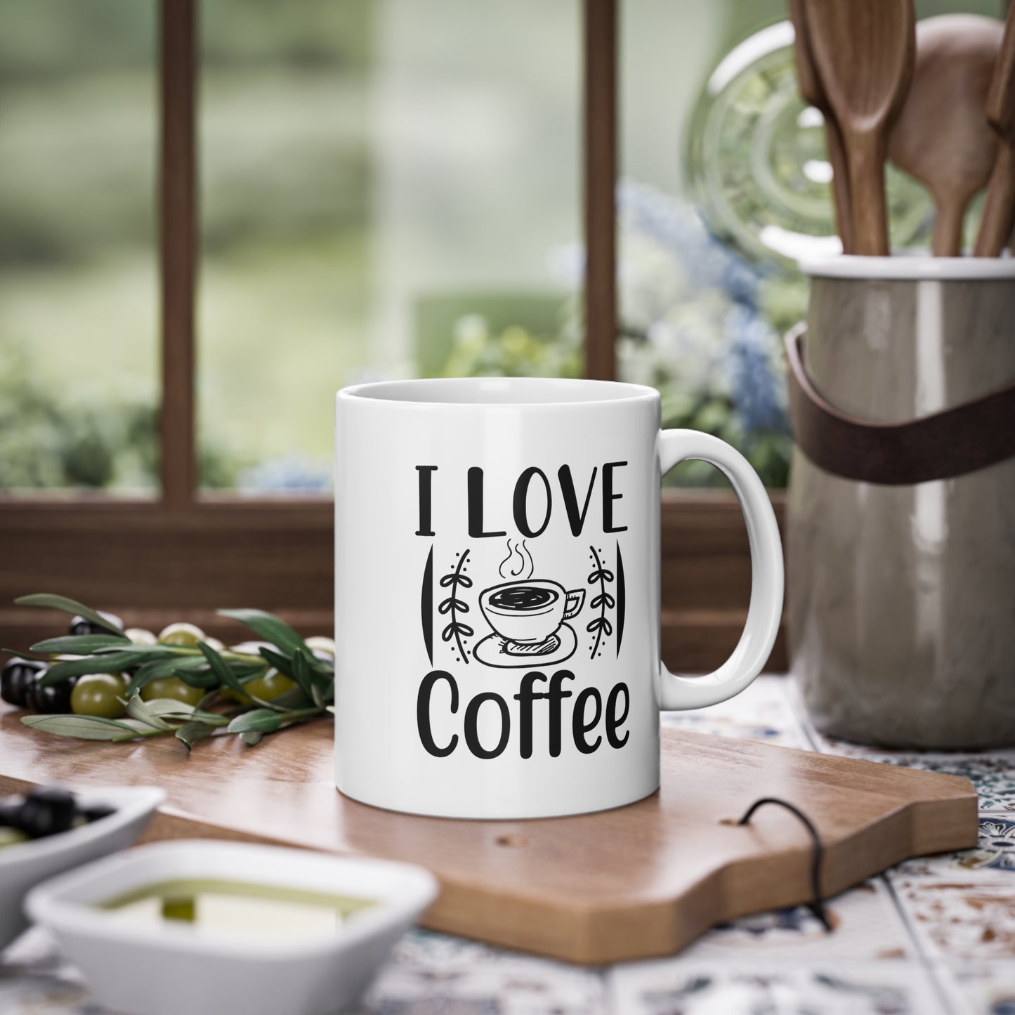 "I Love Coffee" - Ceramic 11oz Mug