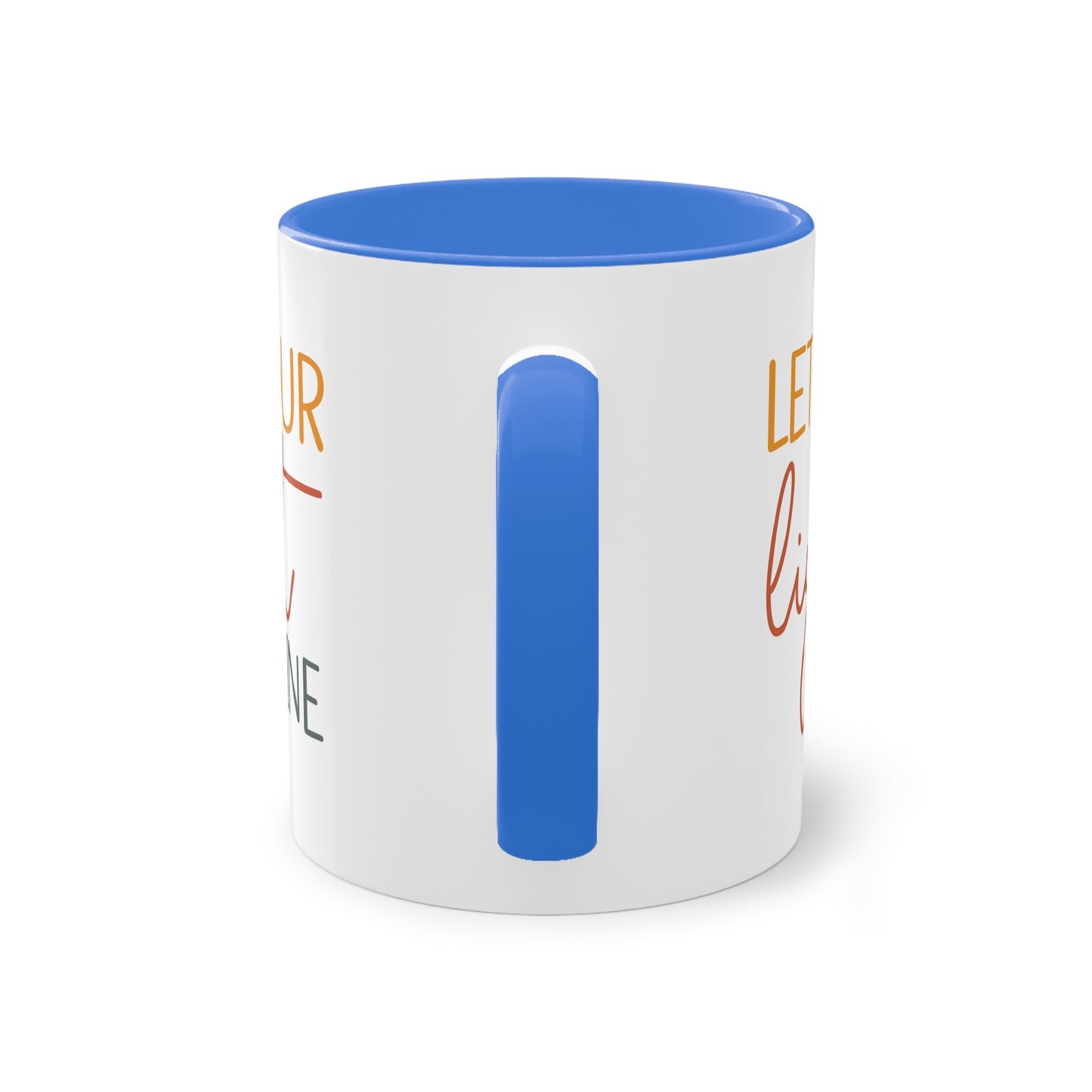 "Let your light shine" - Christian Quote - Two Tone Mug