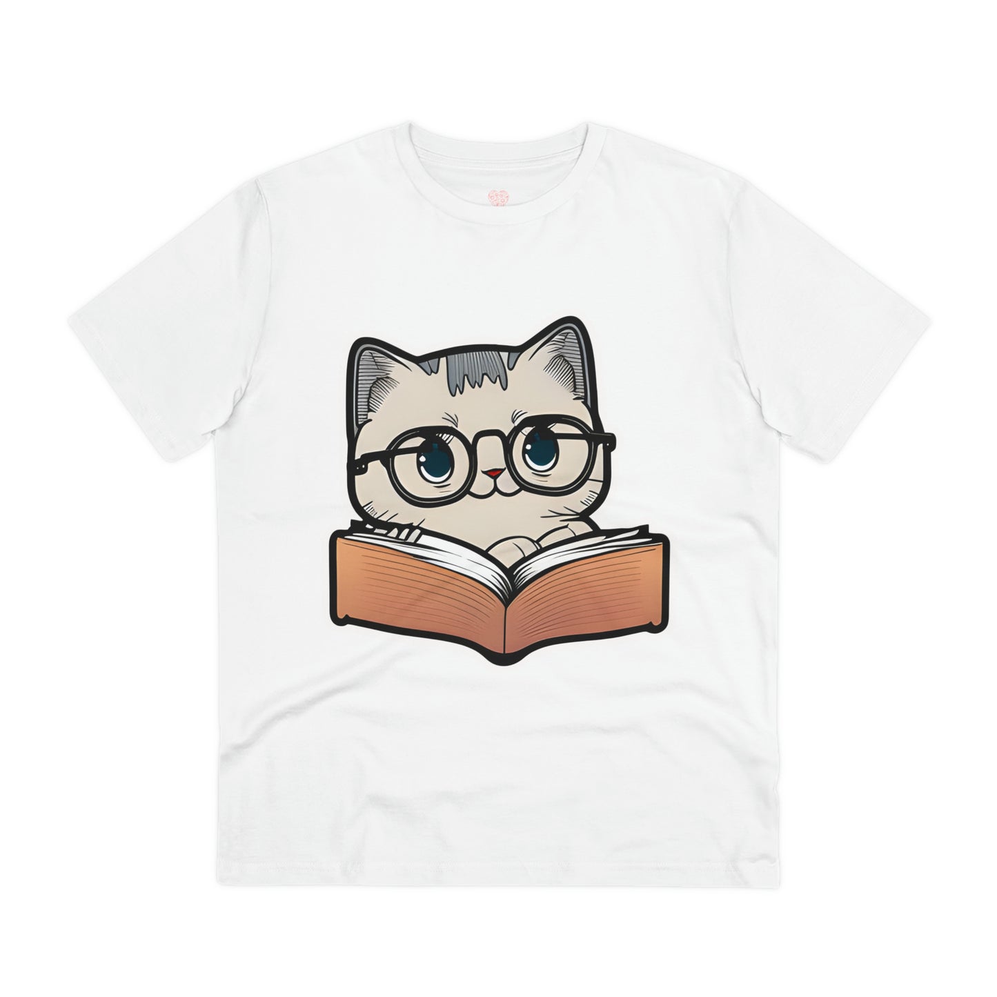 "Bookworm Bliss" Kitty Graphic Tee: Perfect Gift for Book/Kitty Lovers - T-Shirt