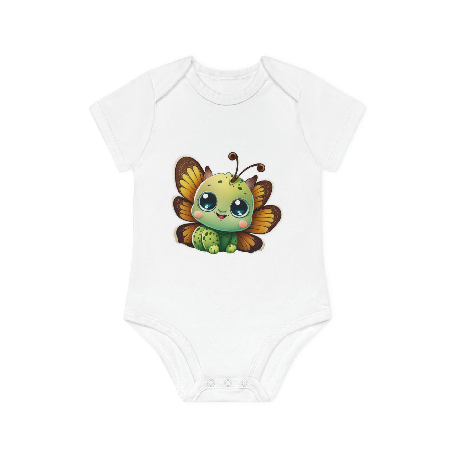 "Cute Butterfly" - Baby Organic Short Sleeve Bodysuit