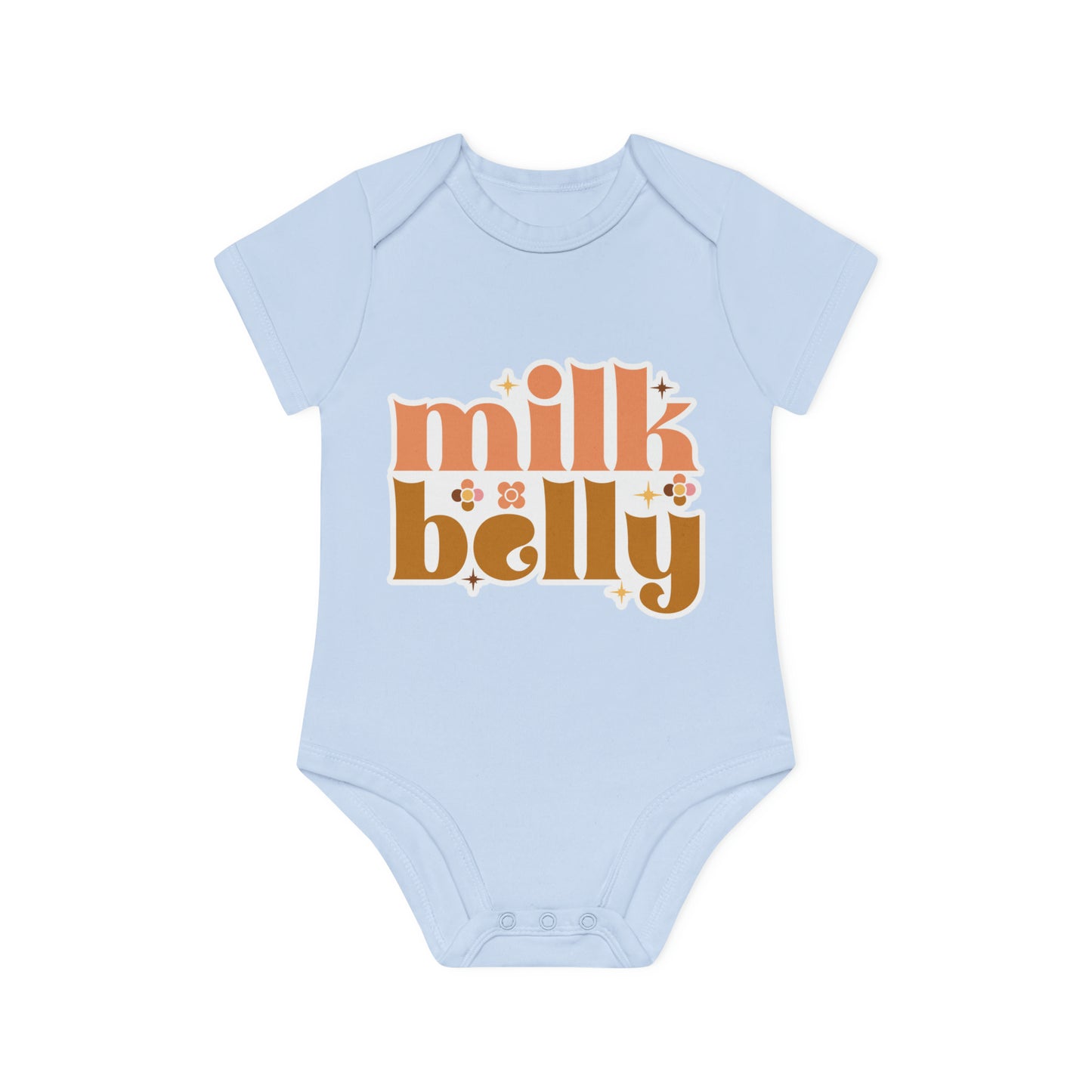 "Milk Belly" Organic Cutie Pie - Baby Organic Short Sleeve Bodysuit