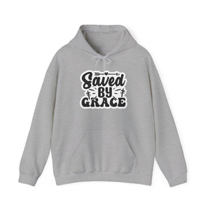 "Saved by Grace" - Blessed & Cozy: Christian Quote - Hoodie