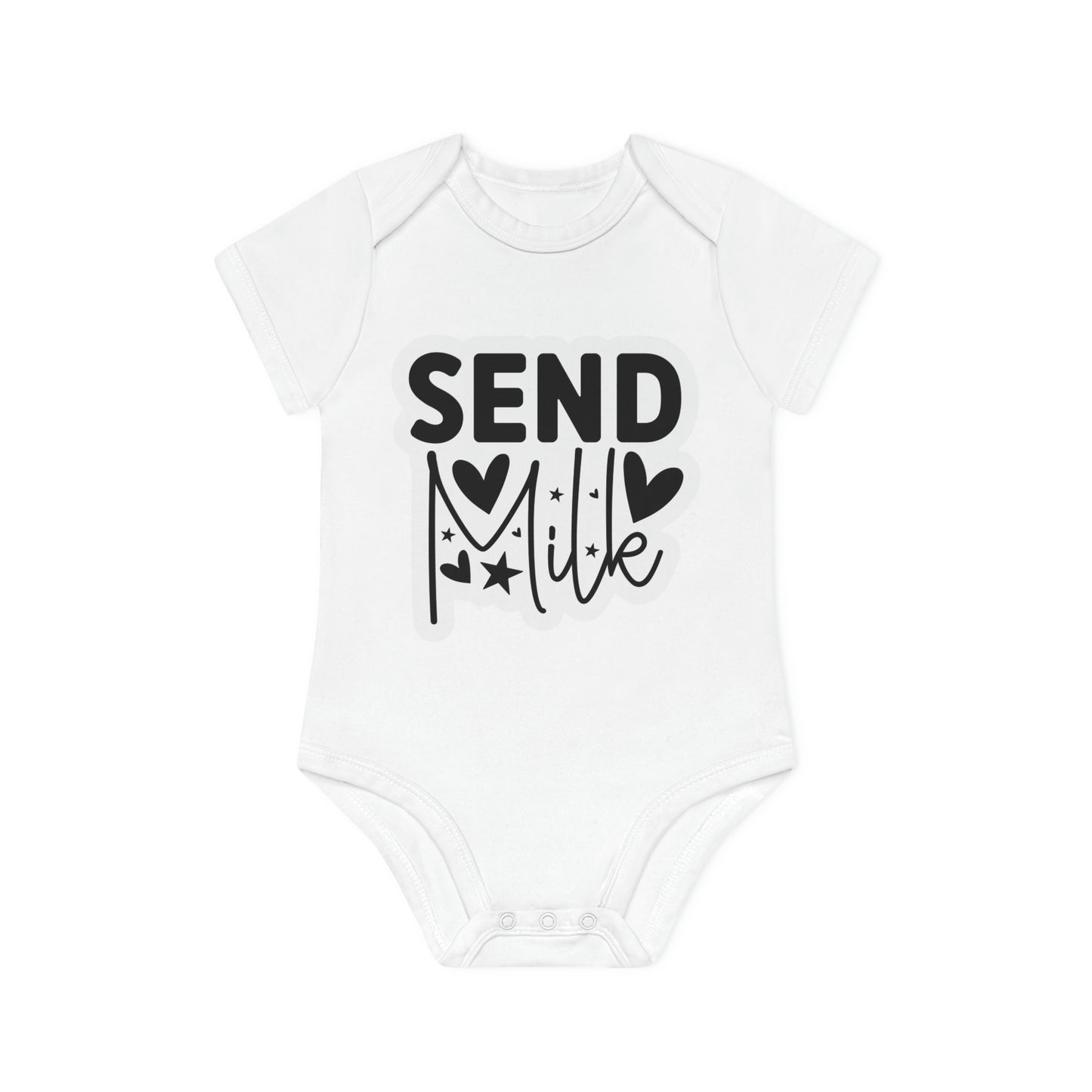 "Send Milk" - Baby Organic Short Sleeve Bodysuit