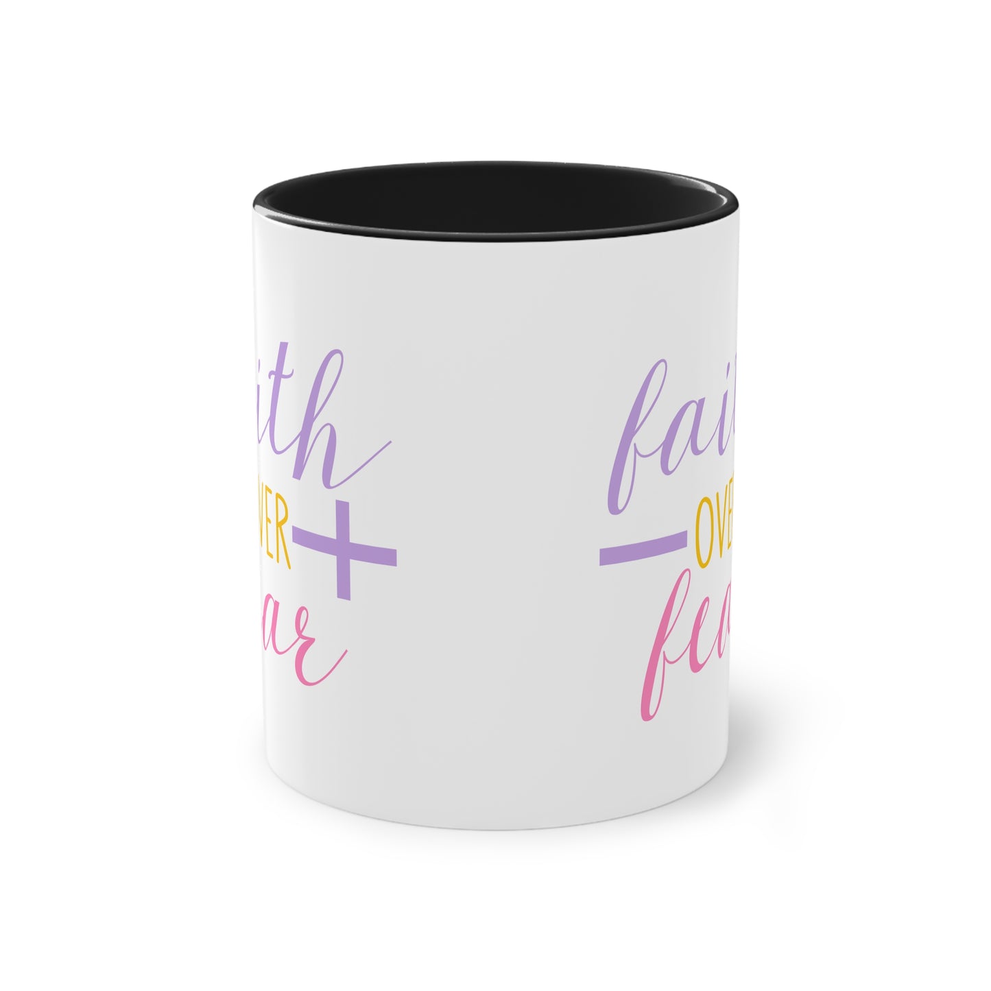 "Faith over Fear" - Christian Love - Two Tone Mug