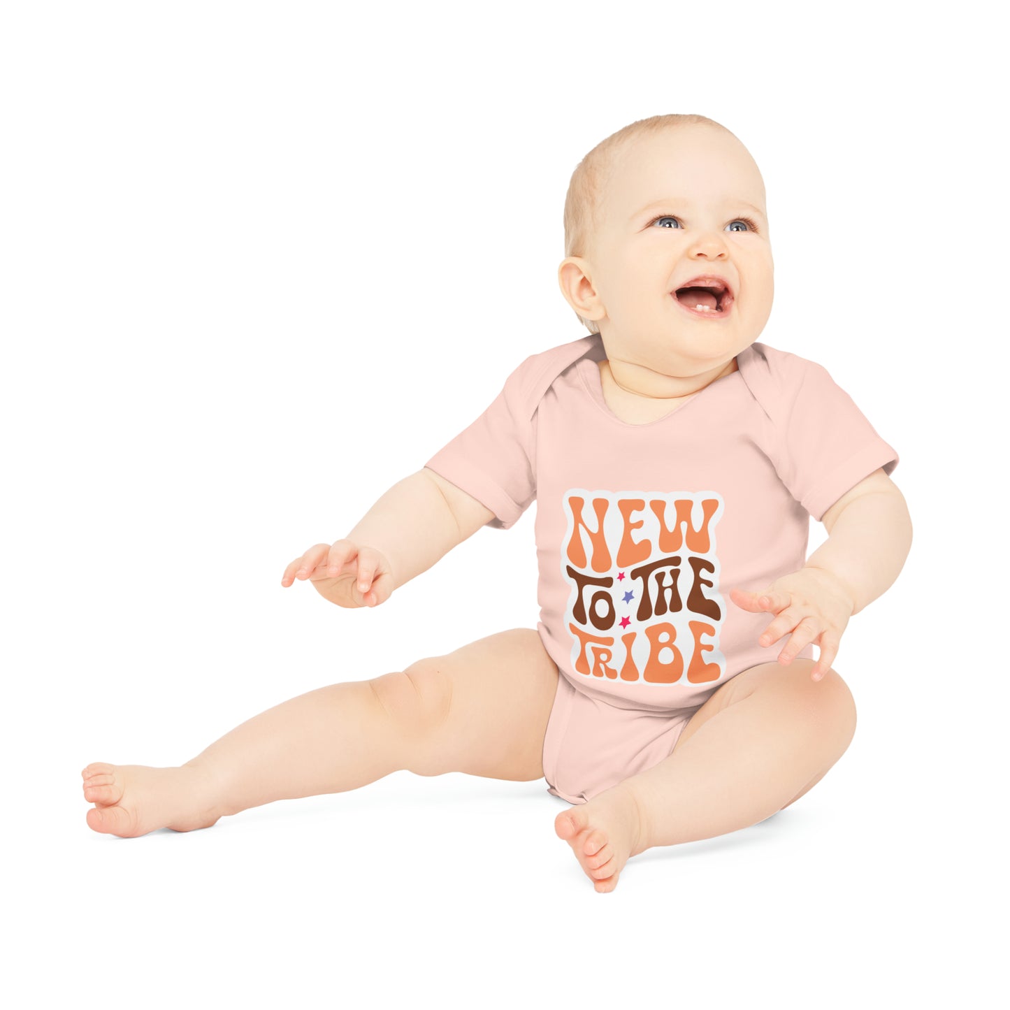 "Organic Cotton Baby Bodysuit - Sweet- Baby Organic Short Sleeve Bodysuit