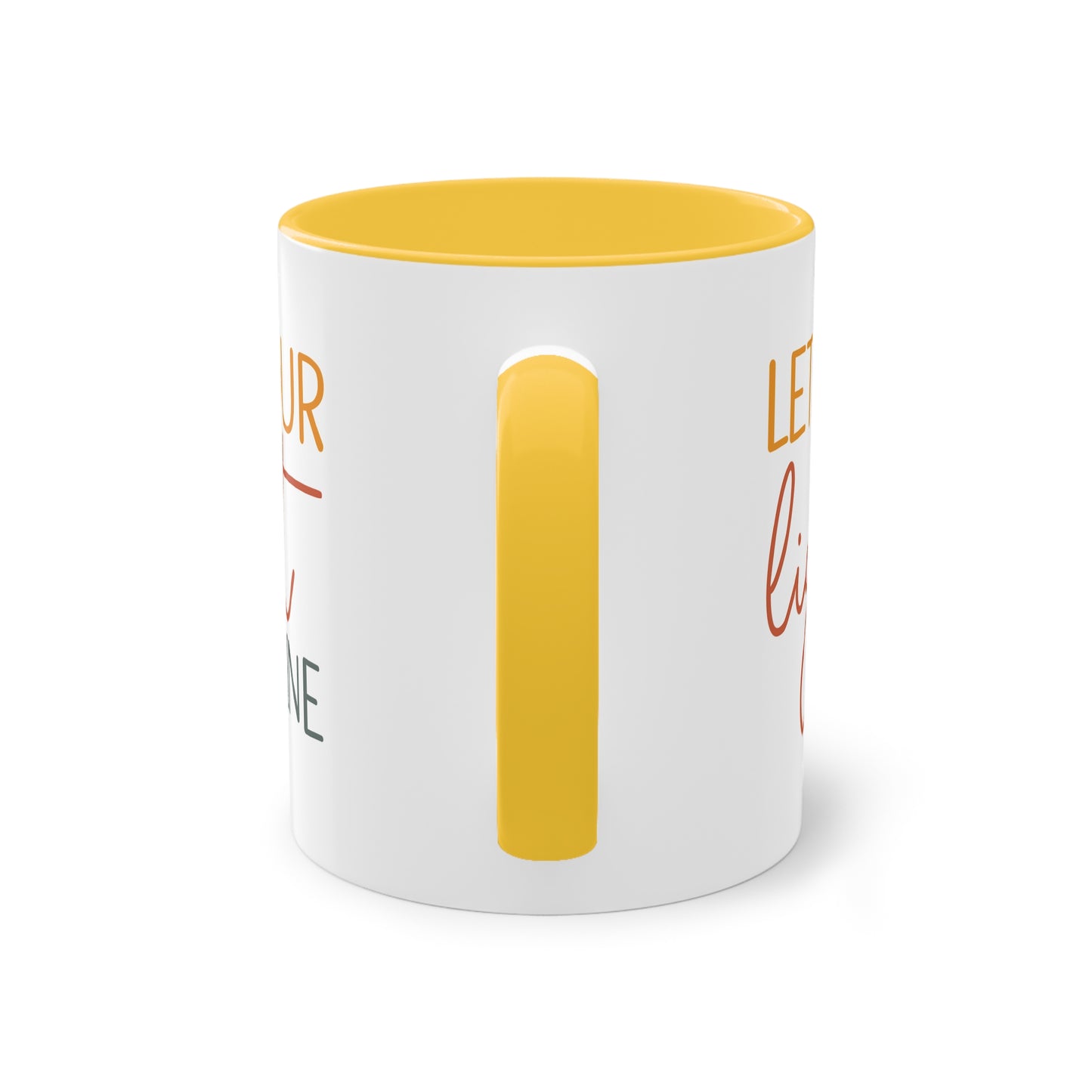 "Let your light shine" - Christian Quote - Two Tone Mug