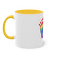 "Rainbow Love: Footprints" - Two Tone Mug