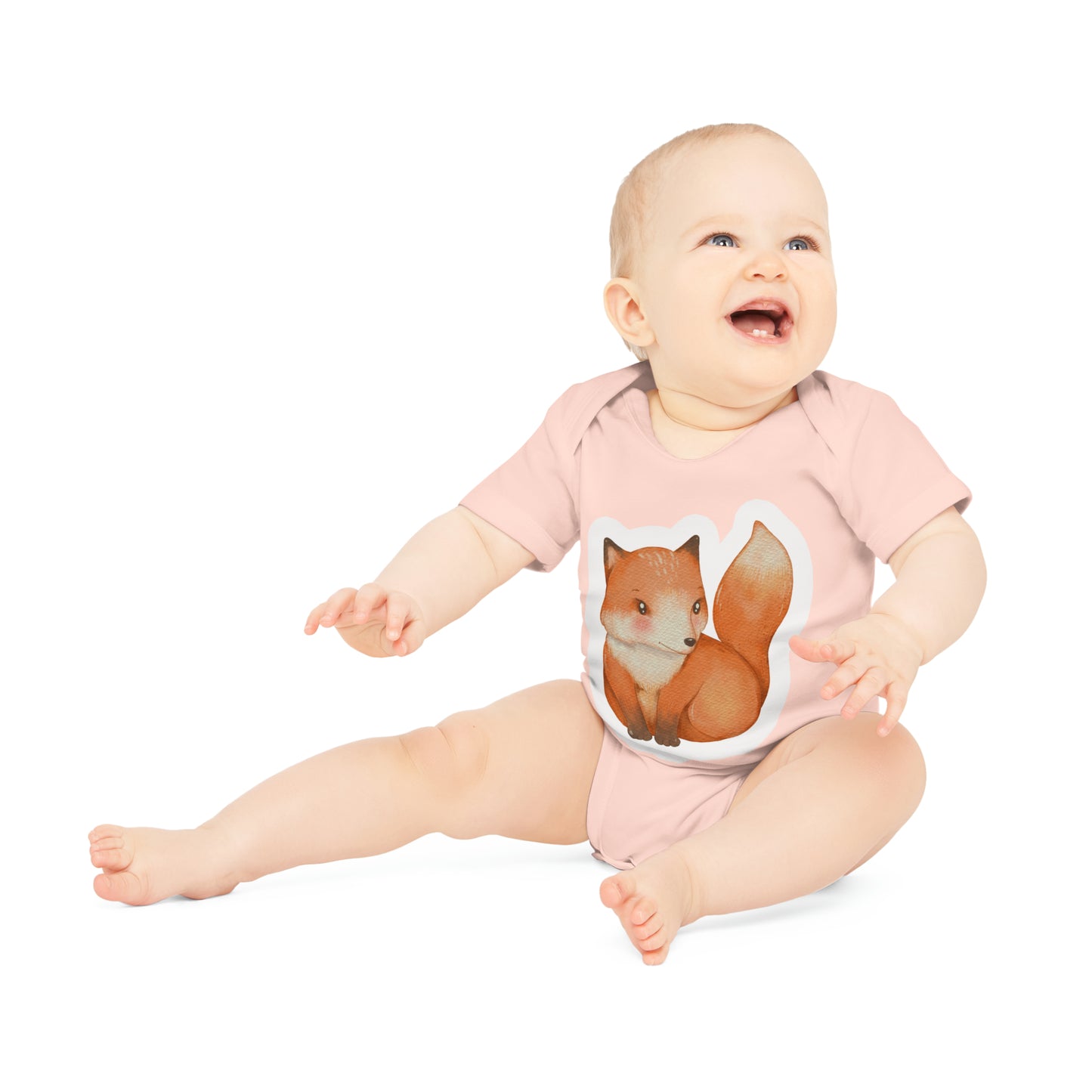 "Organic Cutie: Adorable Baby Short- Baby Organic Short Sleeve Bodysuit