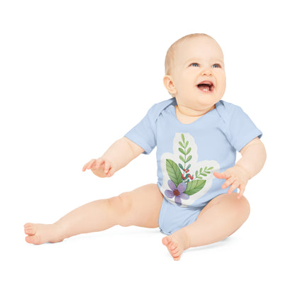 "Organic Comfort for Your Little One: Ad- Baby Organic Short Sleeve Bodysuit