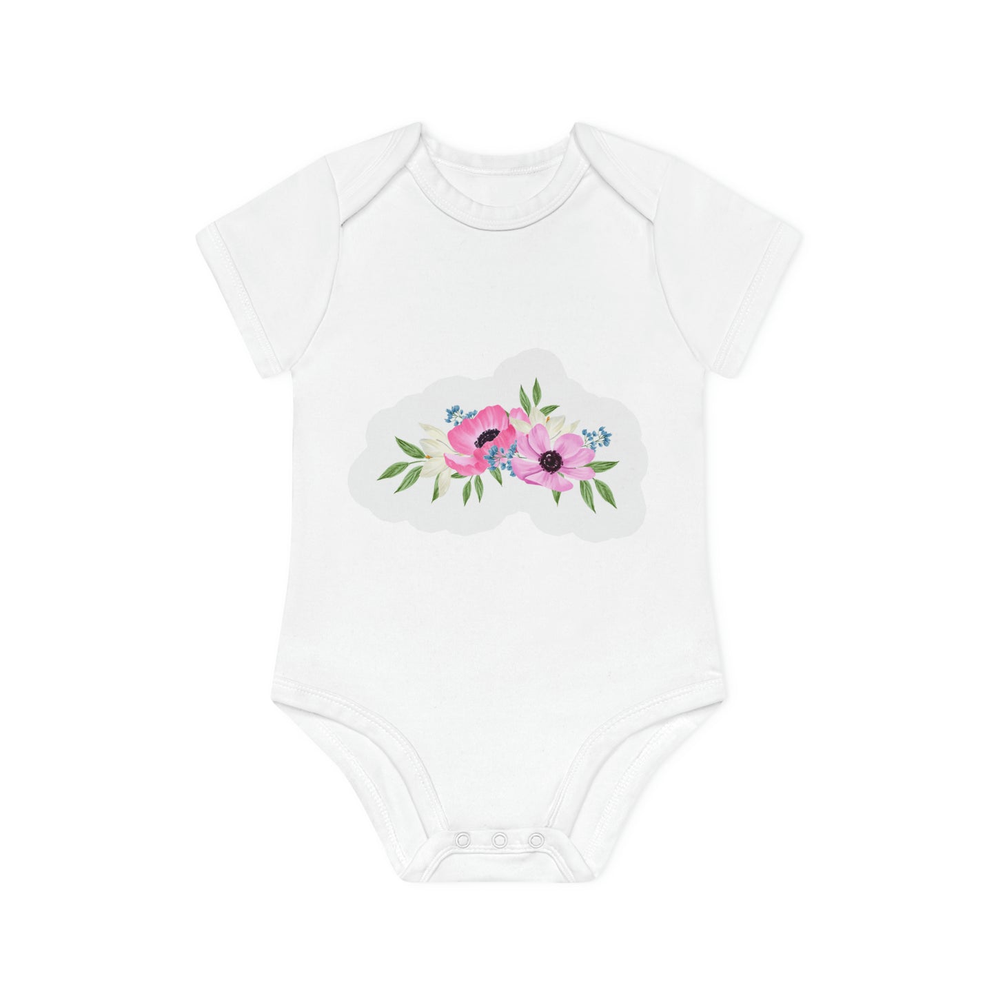 "Organic Cotton Baby Bodysuit: Ad- Baby Organic Short Sleeve Bodysuit