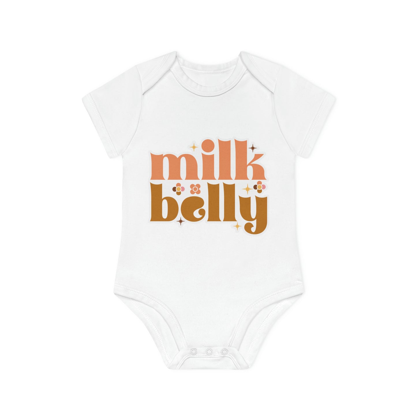 "Milk Belly" Organic Cutie Pie - Baby Organic Short Sleeve Bodysuit