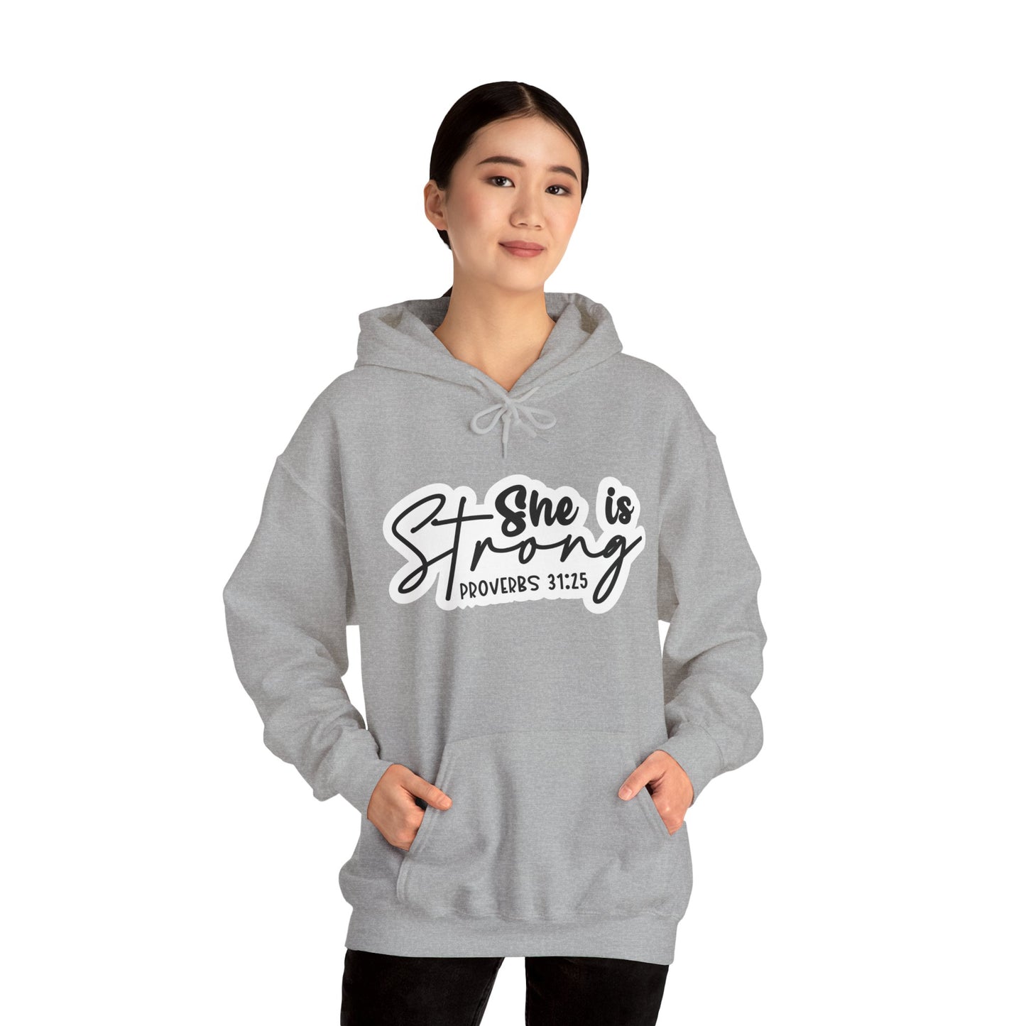 "She is Strong" - Christian Quote - Hoodie