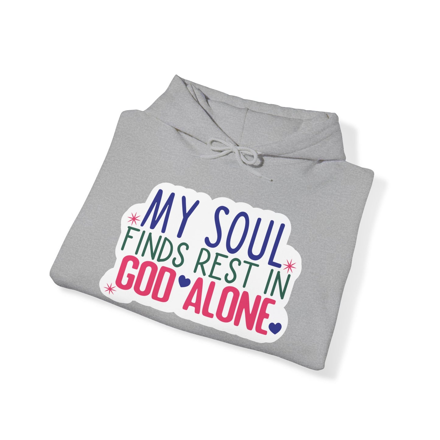 "Faith-filled Comfort: Christian Quote Hooded- Hoodie