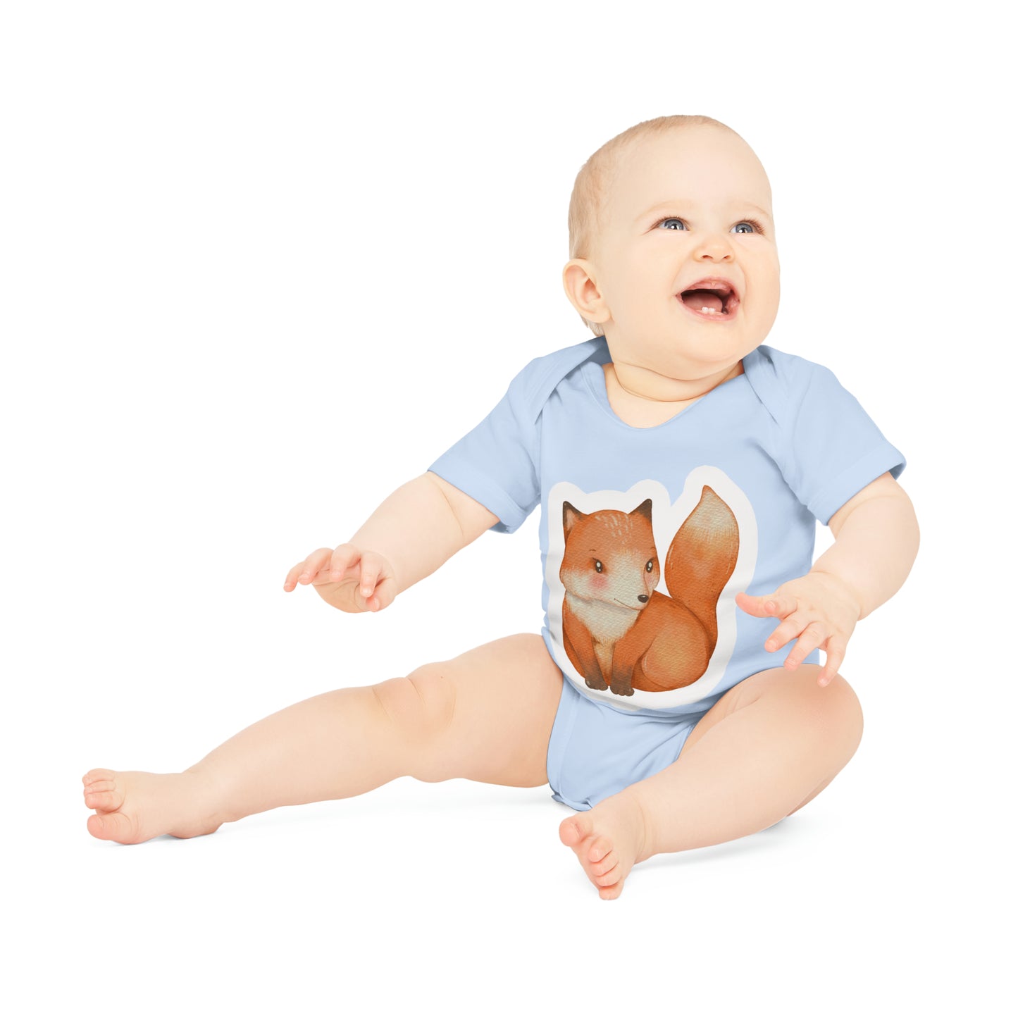 "Organic Cutie: Adorable Baby Short- Baby Organic Short Sleeve Bodysuit