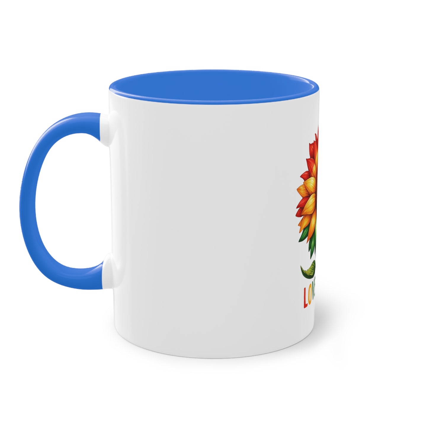 "Rainbow Flower" - Two Tone Mug