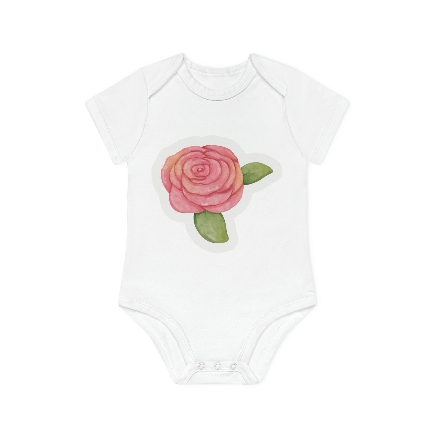 "Organic Cutie: Adorable Design Baby- Baby Organic Short Sleeve Bodysuit