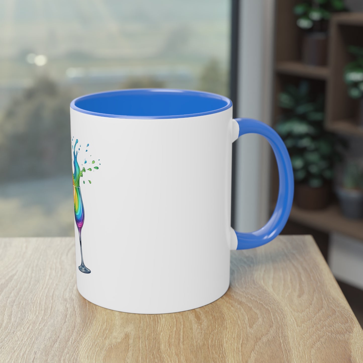 "Rainbow Pride Celebrate Love" - Two Tone Mug