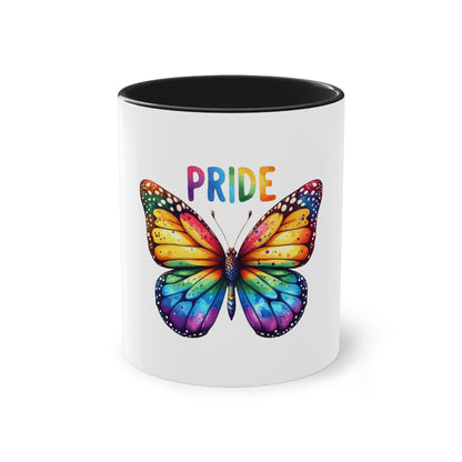 "Rainbow Love: LGBTQIA+ Pride Ceramic- Two Tone Mug