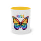 "Rainbow Love: LGBTQIA+ Pride Ceramic- Two Tone Mug