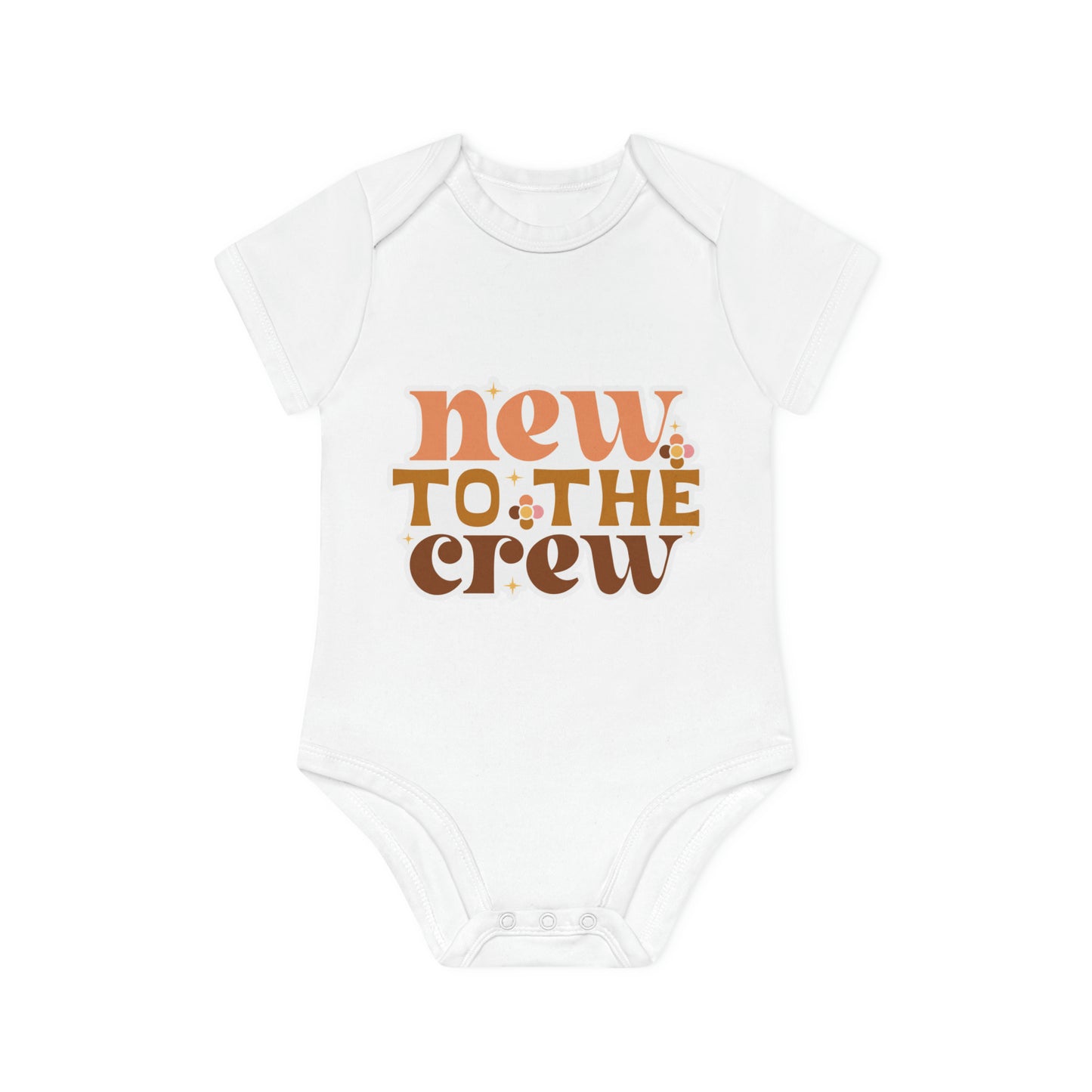 "New to the Crew" - Adorable Organic Short Sleeve Bodysuit