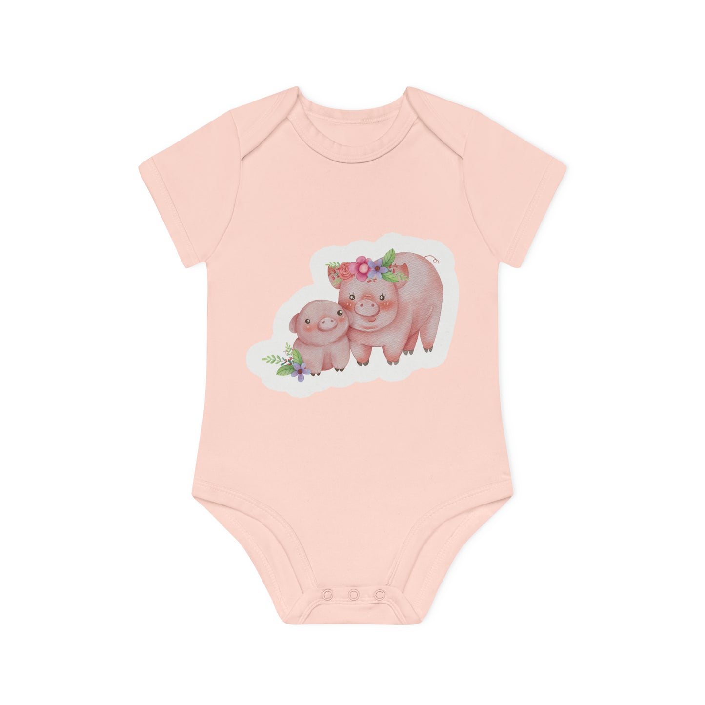 "Organic Baby Bodysuit - Adorable- Baby Organic Short Sleeve Bodysuit