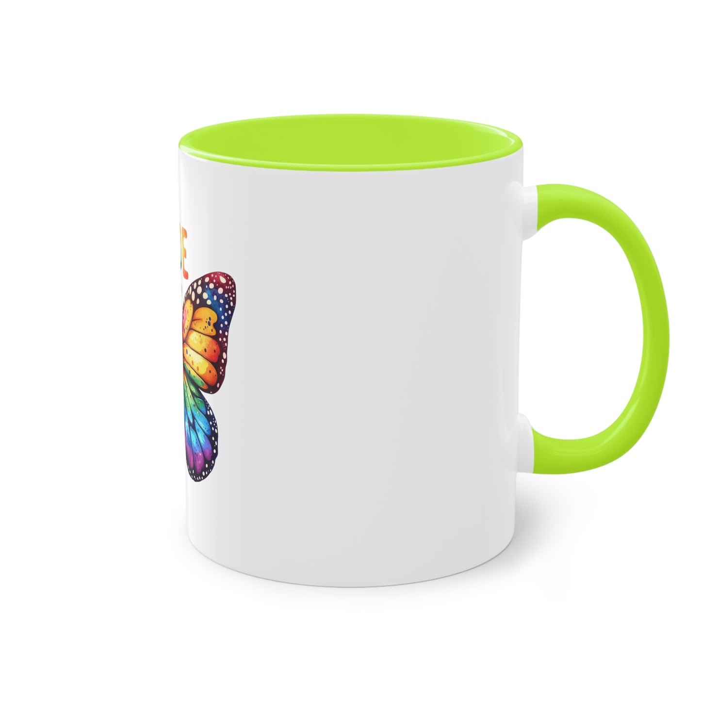 "Rainbow Love: LGBTQIA+ Pride Ceramic- Two Tone Mug