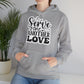 "Serve one another" Faith-Inspired Hooded Sweatshirt - Hoodie