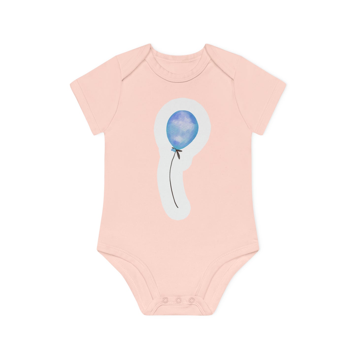 "Adorable Baby Balloon" - Baby Organic Short Sleeve Bodysuit