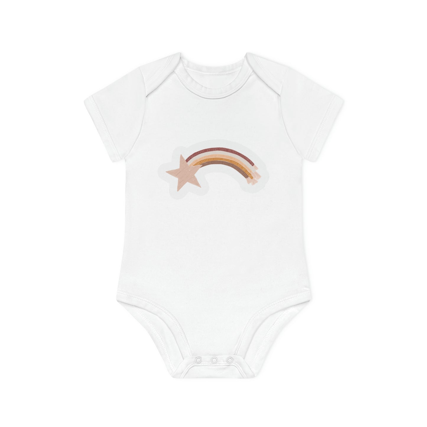 "Rainbow Star" - Baby Organic Short Sleeve Bodysuit