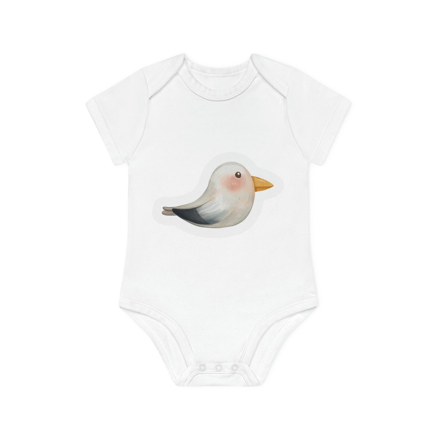 "Adorable Organic Baby Bodysuit: Sweet- Baby Organic Short Sleeve Bodysuit