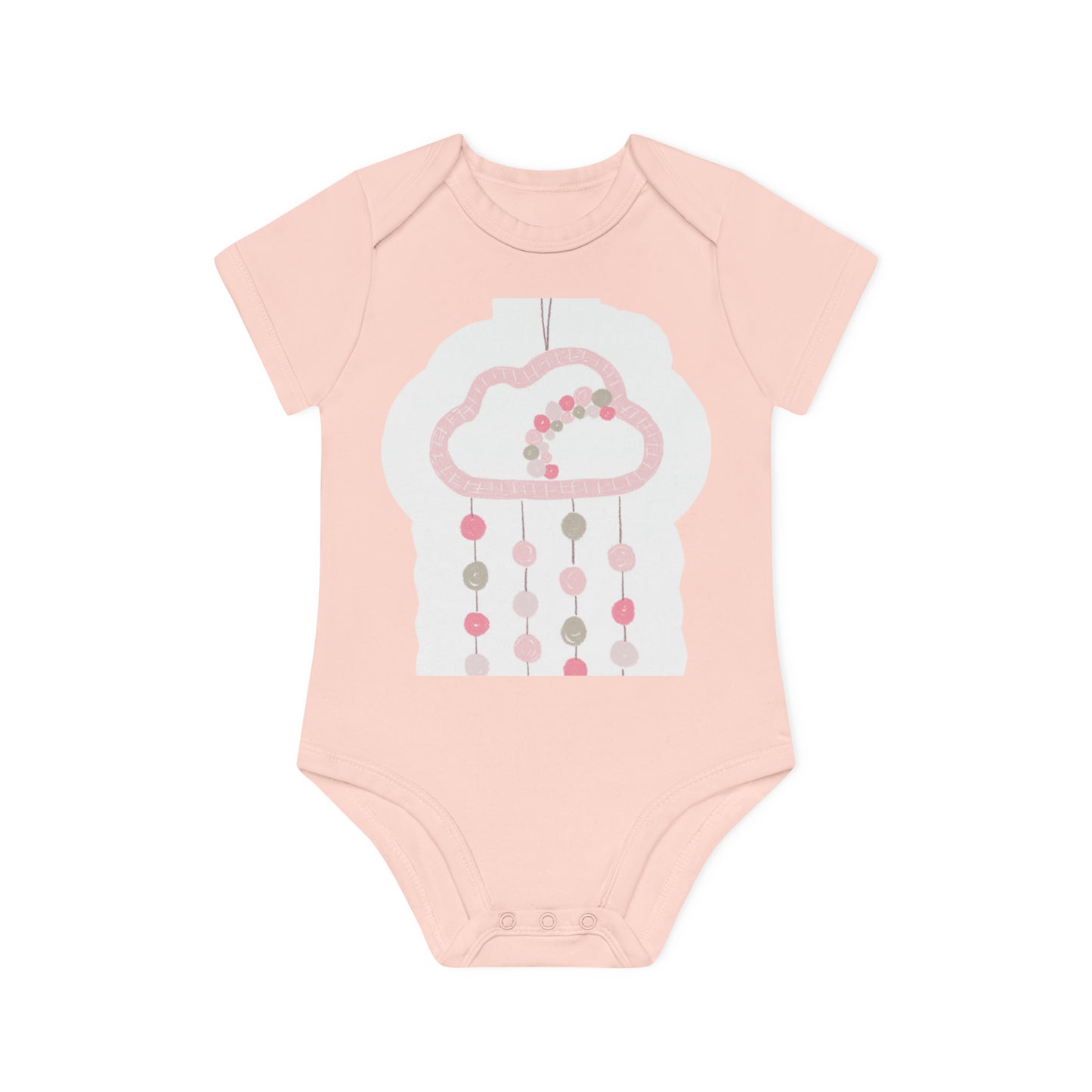 "Organic Baby Bodysuit: Adorable- Baby Organic Short Sleeve Bodysuit