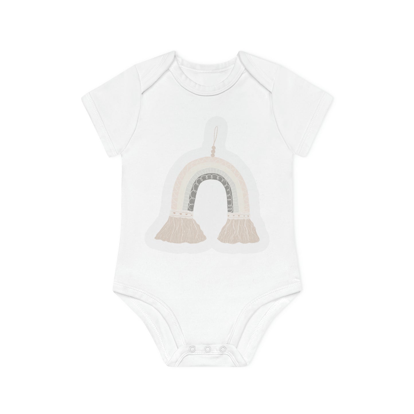 "Cuddly Cutie Organic Baby Bodysuit- Baby Organic Short Sleeve Bodysuit