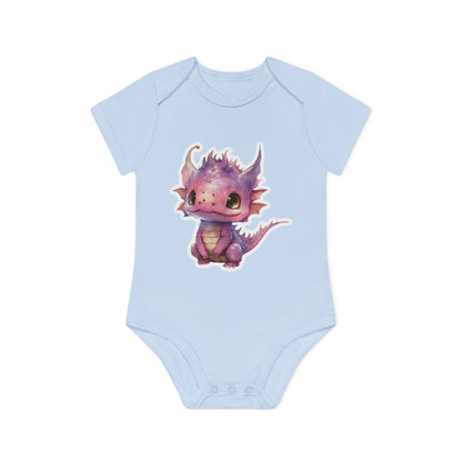 "Adorable Dragon" - Baby Organic Short Sleeve Bodysuit