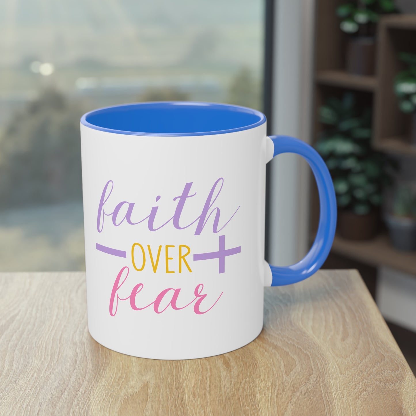 "Faith over Fear" - Christian Love - Two Tone Mug