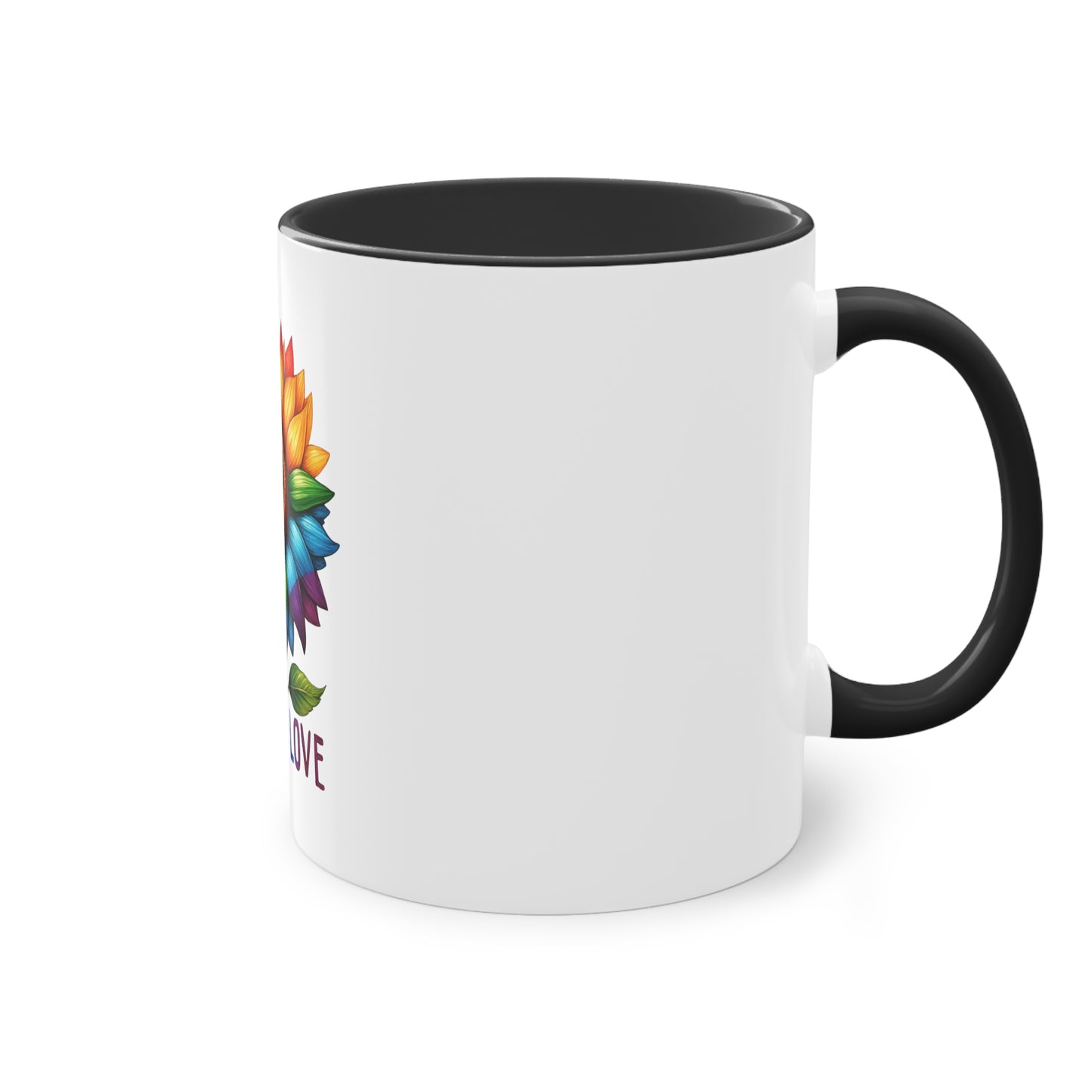 "Rainbow Flower" - Two Tone Mug