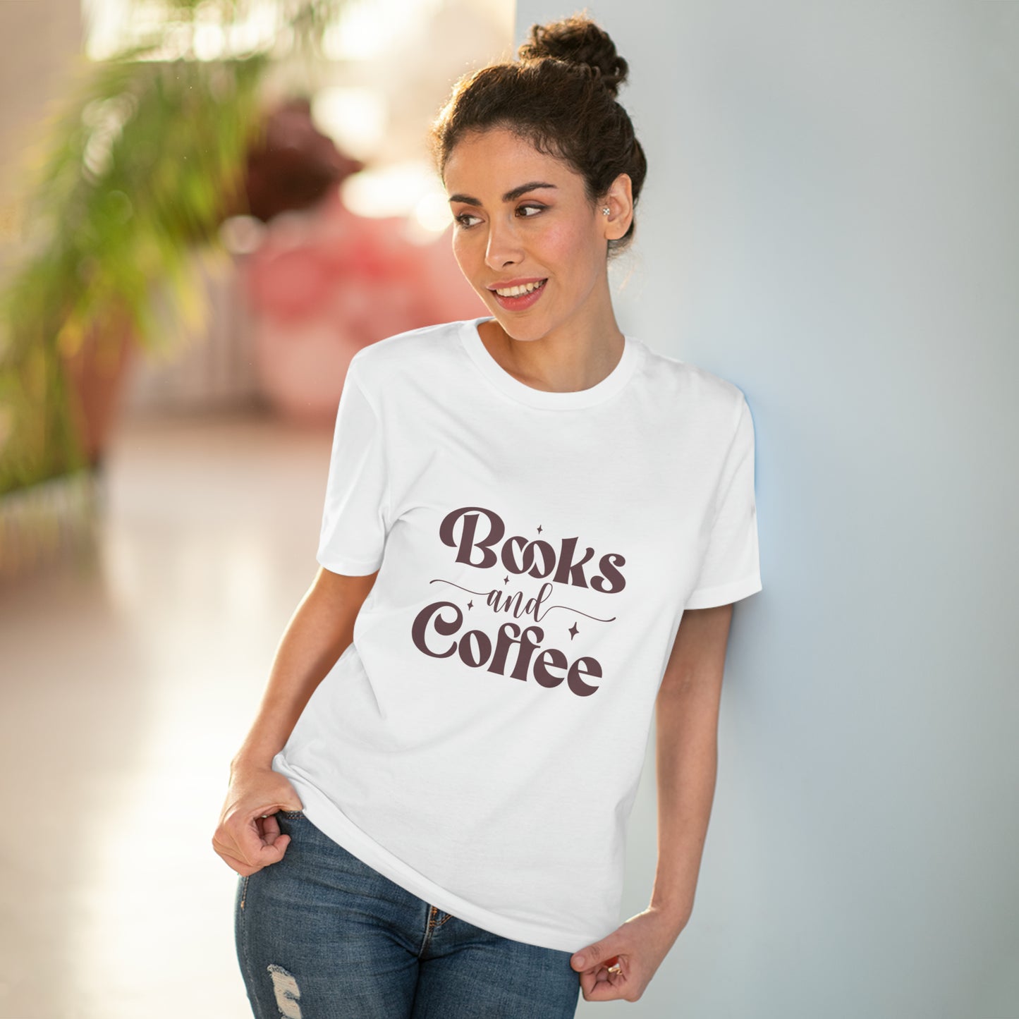 "Books and Coffee" - Literary Lover's - T-Shirt