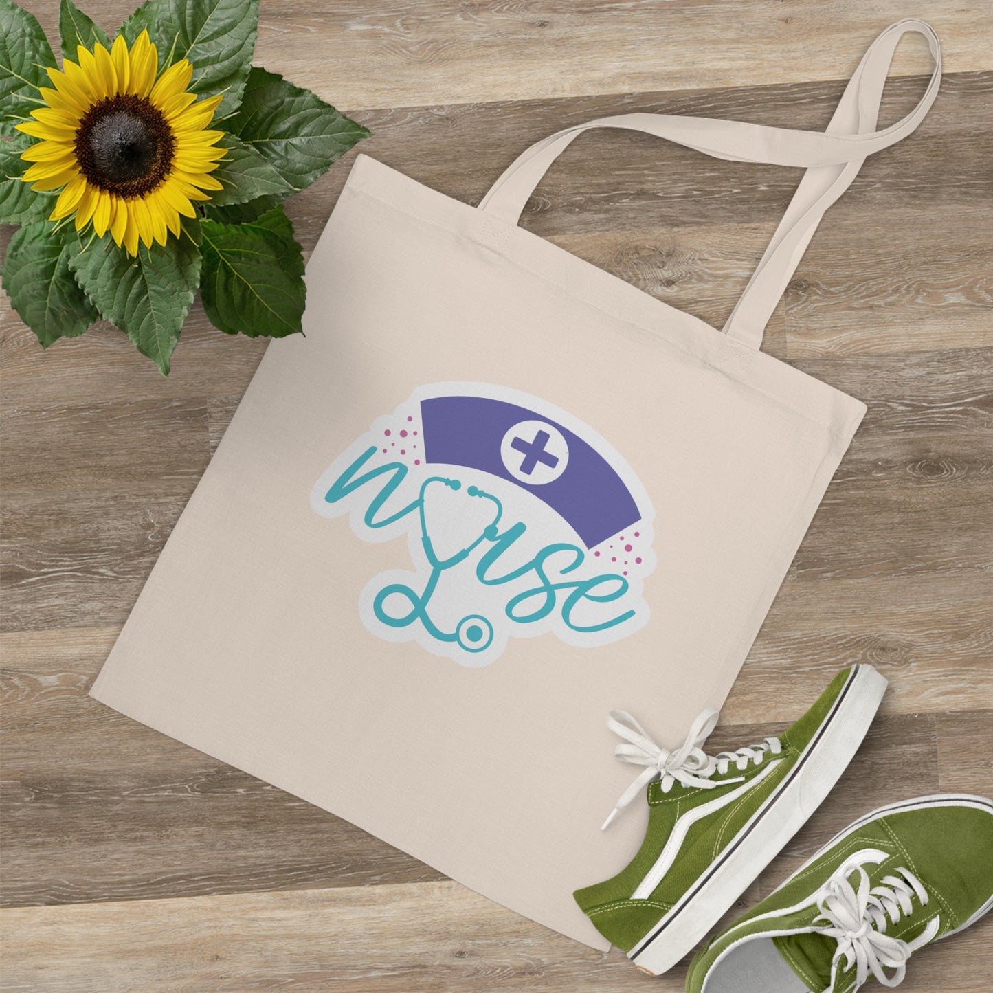 "Caring Hearts Nurse Tote Bag - Stylish- Tote Bag