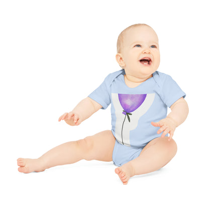 "Organic Baby Bodysuit: Adorable- Baby Organic Short Sleeve Bodysuit